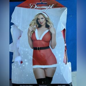 Dreamgirl Festive Red and White Chemise